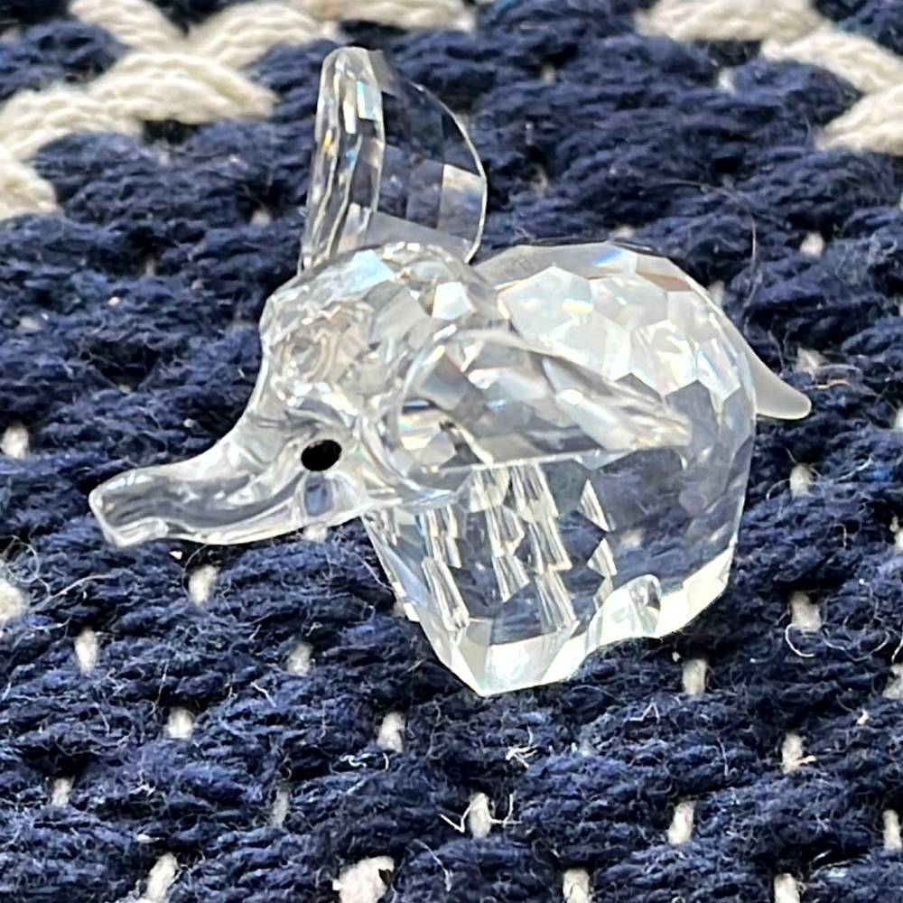 Swarovski crystal elephant figurine.